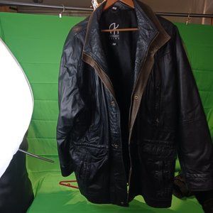 heavy 90's leather jacket Men retro vintage biker akouri cuirs